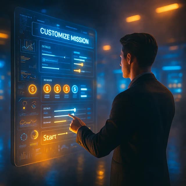 Full control to customize missions and rewards
